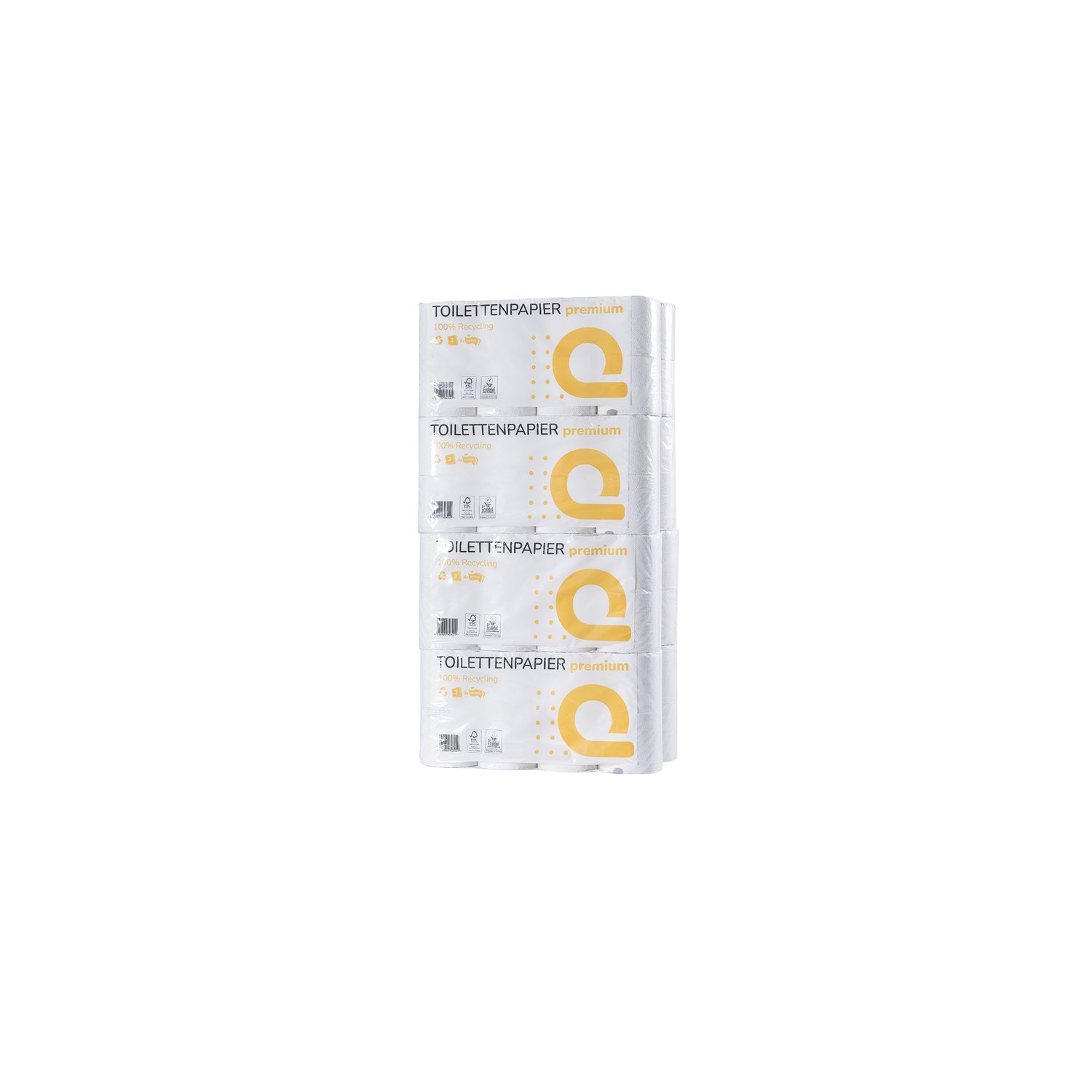 Toilettenpapier Kleinrolle, 3-lagig, 250 Blatt,48 Rollen, Recycling, FSC Recycled 100%