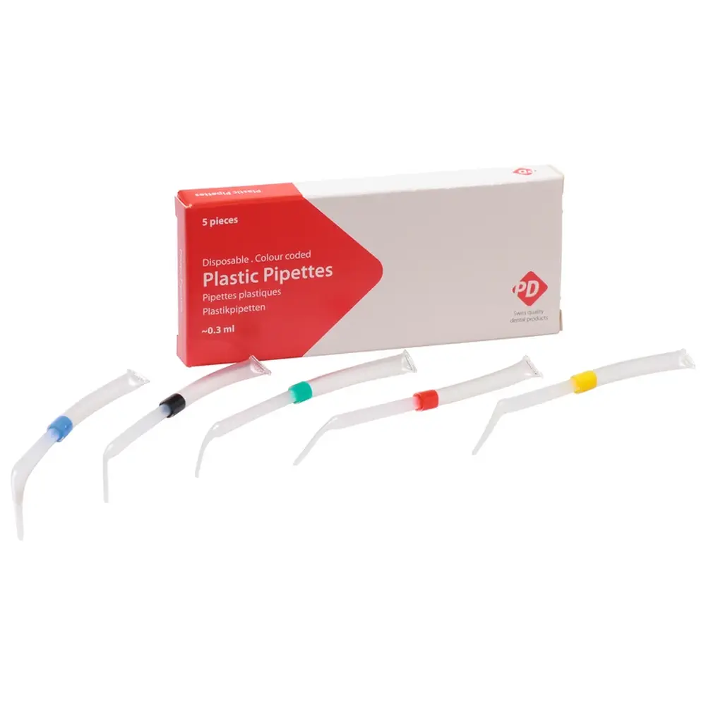 Produits Dentaires Plastikpipetten 0,3 - Packung 5 Stück sortiert, 0,3 ml
