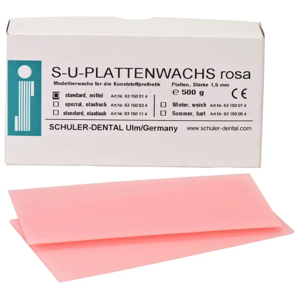 SCHULER-DENTAL S-U-PLATTENWACHS - Packung 500 g Standard, mittel
