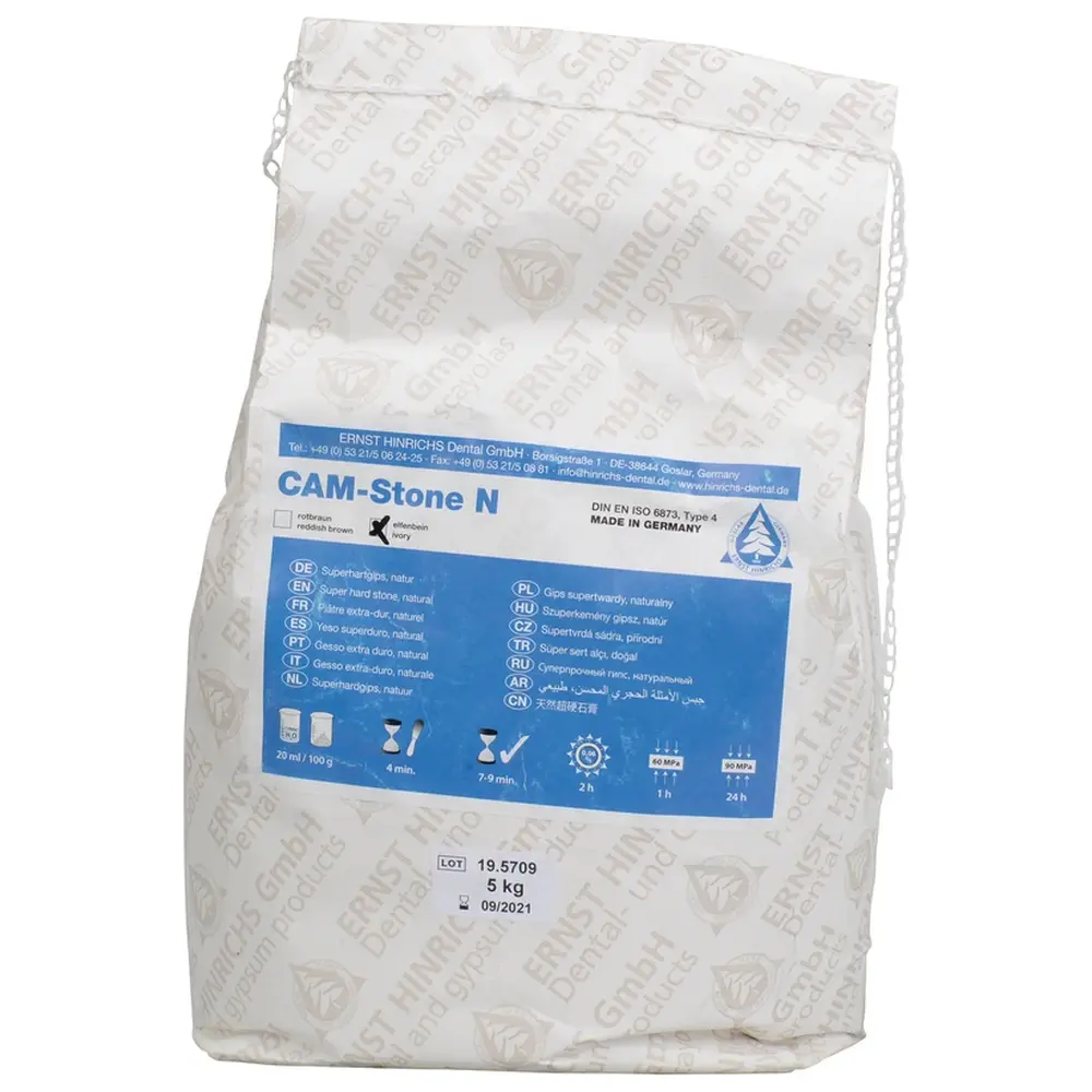 ERNST HINRICHS CAM-Stone N - Beutel 5 kg Superhartgips elfenbein