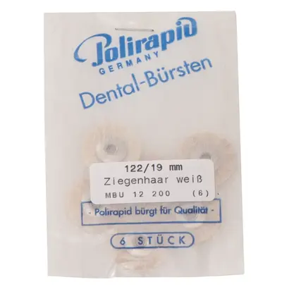 Polirapid Dr. Montemerlo GmbH & Co. KG Miniaturbürste unmontiert 122/19mm Ziegenhaar weiß Pa 6