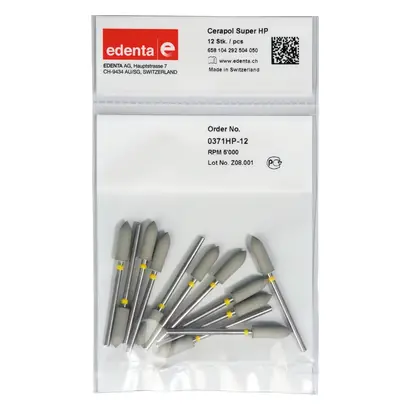 Edenta Cerapol Super - Packung 12 Stück grau, HP, Figur 292, 16 mm, ISO 050