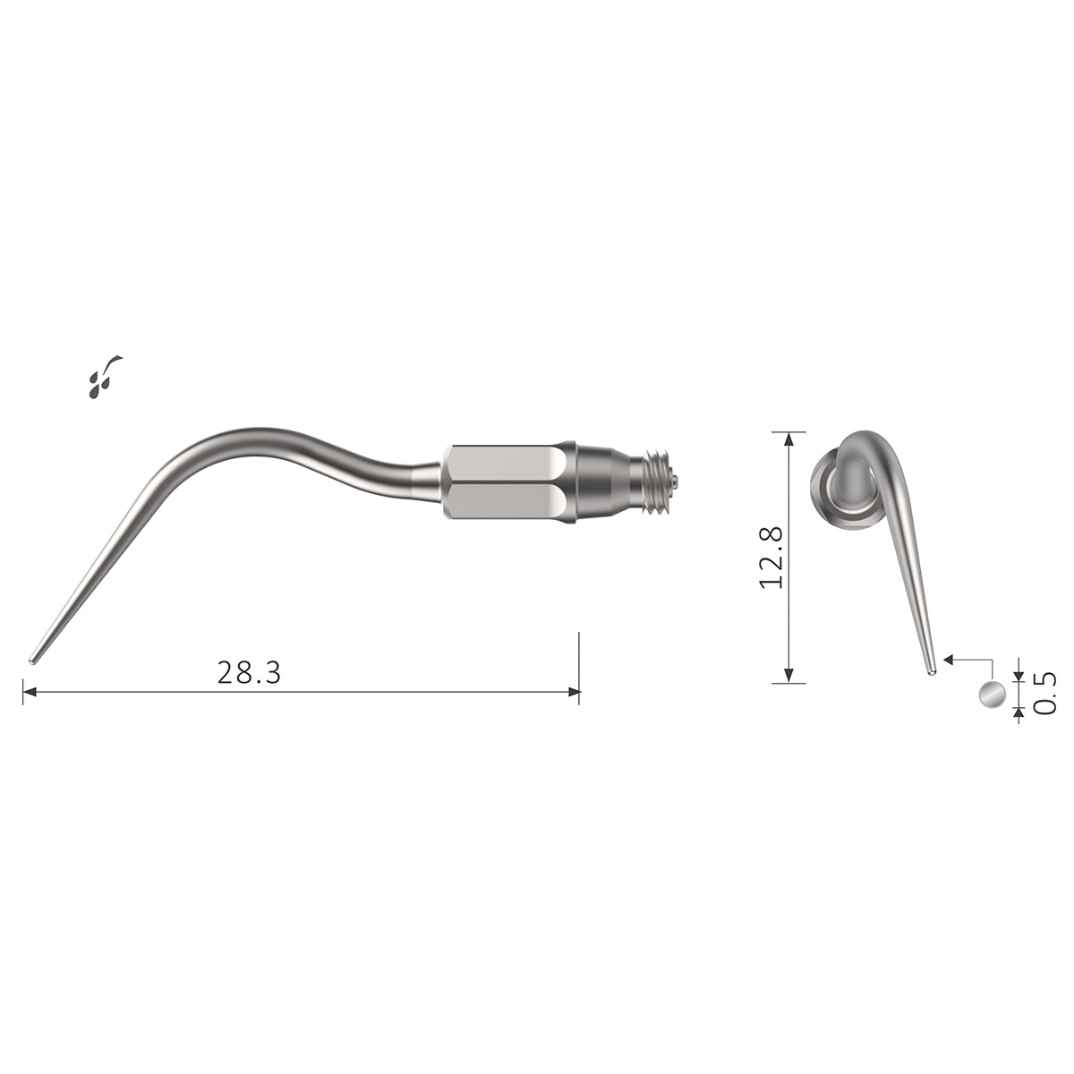 Xpedent Ultraschallspitze Perio k61A (passend für den Einsatz mit KaVo SONICflex Quick® Geräten)