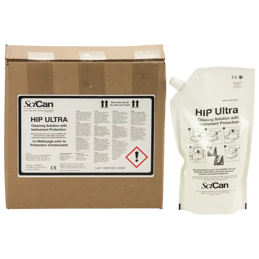 SciCan HYDRIM HIP™ Reinigungslösung - Karton 8 x 750 ml Beutel, Ultra, für HYDRIM C61WD SciCan HYDRIM HIP™ Reinigungslösung - Karton 8 x 750 ml Beutel, Ultra, für HYDRIM C61WD