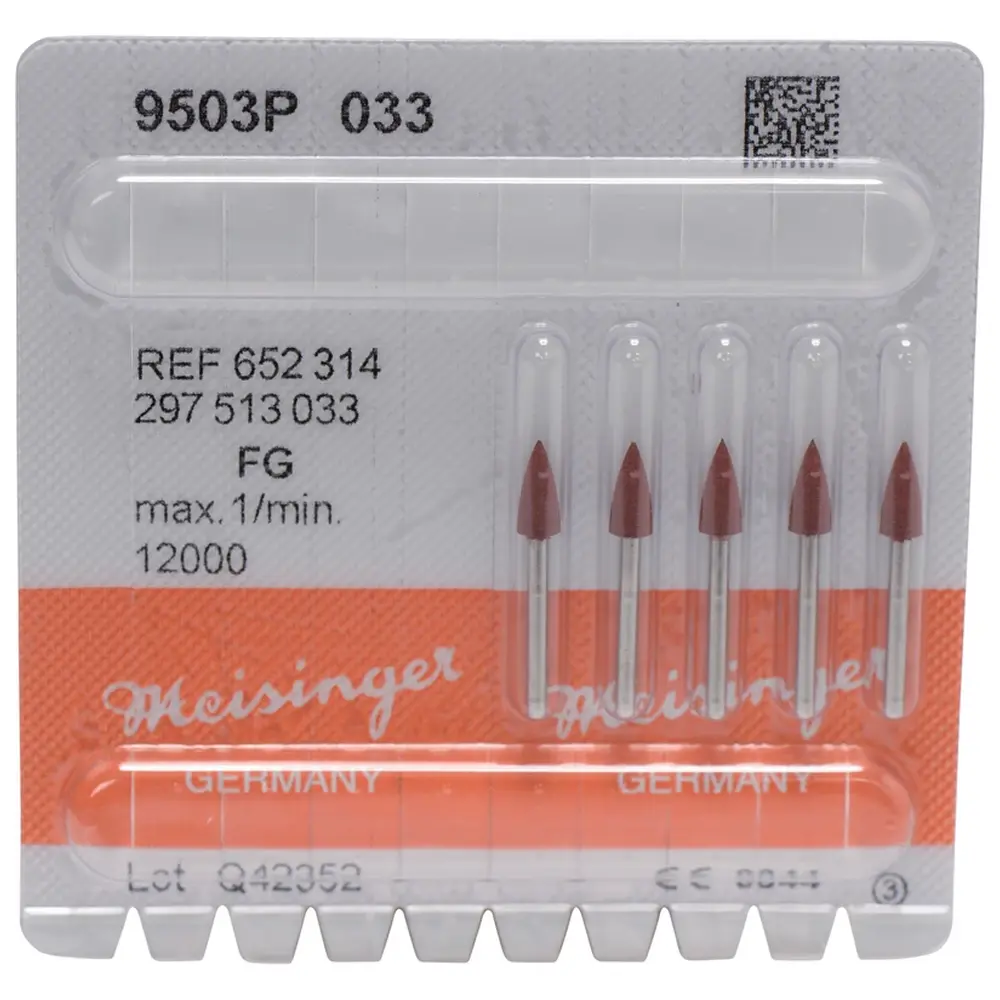 Hager & Meisinger Universalpolierer 9503 - Packung 5 Stück braun mittel, FG, Figur 297, 7,5 mm, ISO 033
