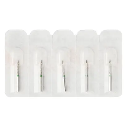 Edenta Diamanten 888 - Packung 5 Stück grün grob, FG, Figur 496 Flamme, 8 mm, ISO 012