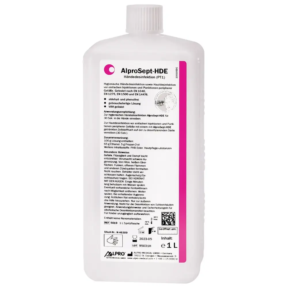 ALPRO MEDICAL AlproSept-HDE - Flasche 1 Liter ALPRO MEDICAL AlproSept-HDE - Flasche 1 Liter