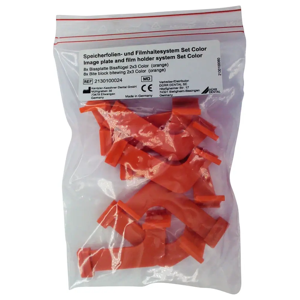 Dürr Dental VistaRay Sensorhalter - Packung 8 Bissplatten Bissflügel 2 x 3, orange