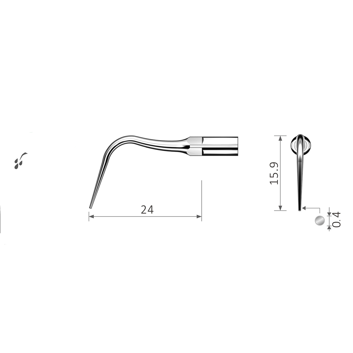 Xpedent Ultraschallspitze Perio P59 (passend für den Einsatz mit EMS® Geräten)