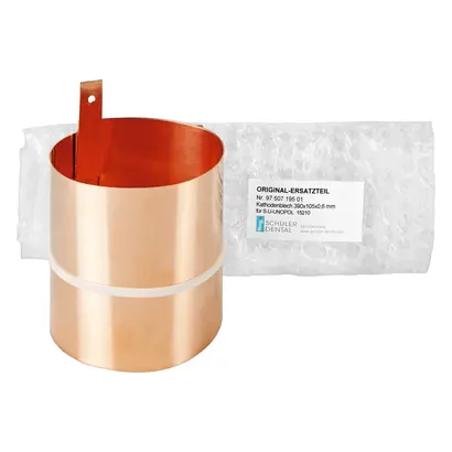 SCHULER-DENTAL S-U-Unopol Kathodenblech - Stück Kupfer, (H x B x S) 390 x 105 x 0,6 mm