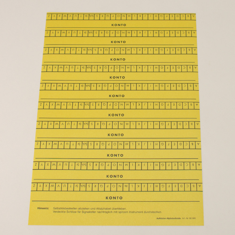 GX59099_Alphabetblatt_A4_gelb_sk_fAdrema_A5St Alphabetblatt A4 gelb sk (f.Adrema A5)St