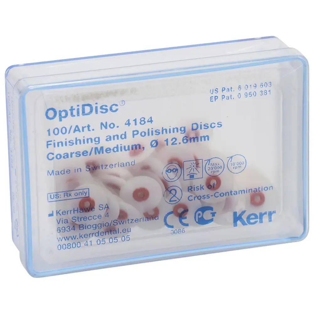 Kerr OptiDisc® - Nachfüllpackung 100 Stück unmontiert, hellbraun grob/mittel, Ø 12,6 mm Kerr OptiDisc® - Nachfüllpackung 100 Stück unmontiert, hellbraun grob/mittel, Ø 12,6 mm