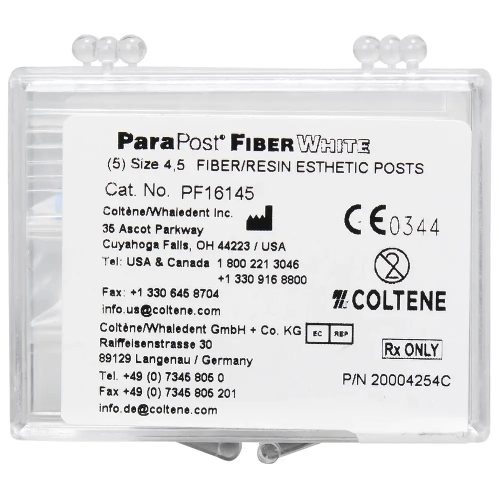 COLTENE ParaPost® FIBER WHITE - Packung 5 Stück Gr. 4,5, Ø 1,14 mm