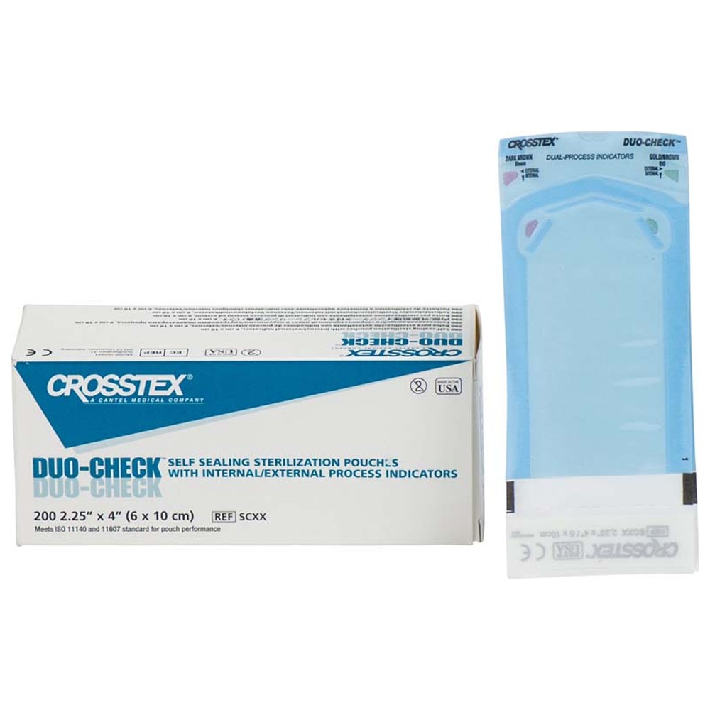 Omnia DUO-CHECK™ - Packung 200 Stück 6 x 10 cm blau