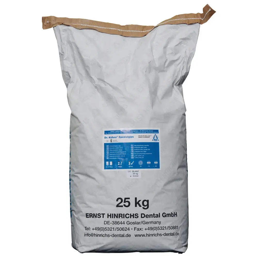 39108_Dr_Kuehns_Spezialgips__Sack_25_kg_Spezialgips_weiss ERNST HINRICHS Dr. Kühns® Spezialgips - Sack 25 kg Spezialgips weiß