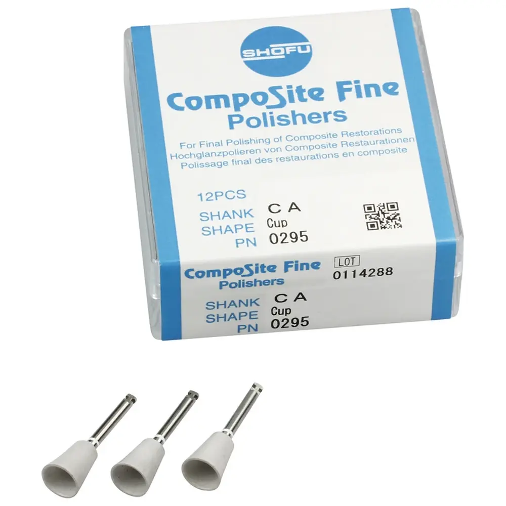 SHOFU CompoSite - Packung 12 Stück weiß fein, RA, Figur Kelch, ISO 080