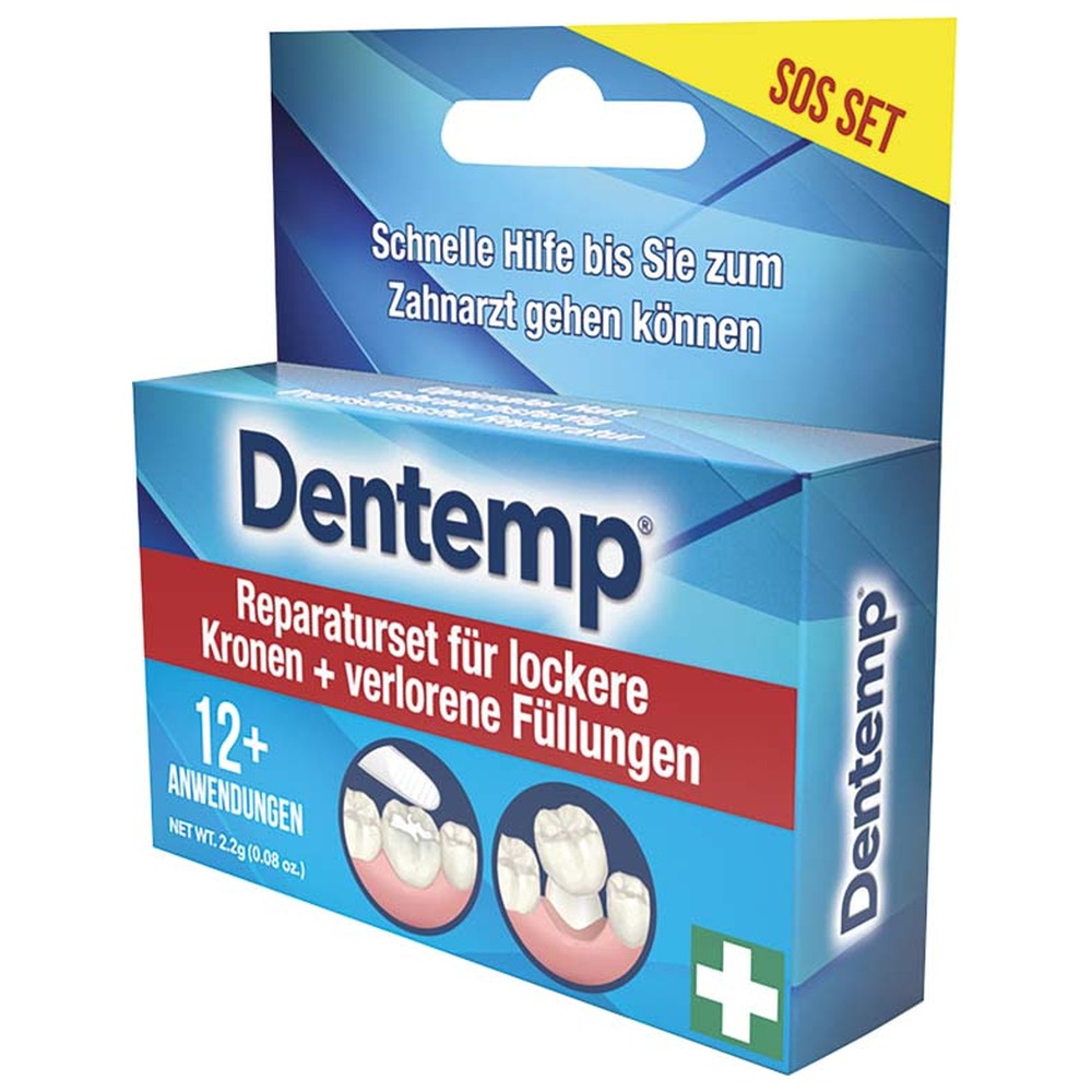 Hager & Werken Dentemp® Crown & Caps - Set 1 x 2,2 g Tiegel mit Fertigpaste, 1 Applikator