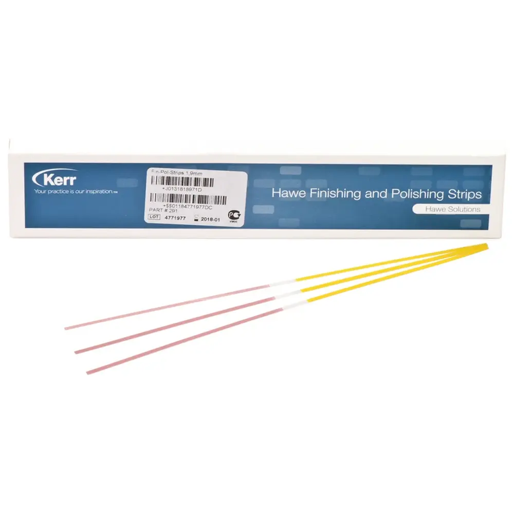 Kerr Finier- und Polierstrips - Packung 100 Stück 1,9 mm breit, fein/extra fein, gelb/rosa