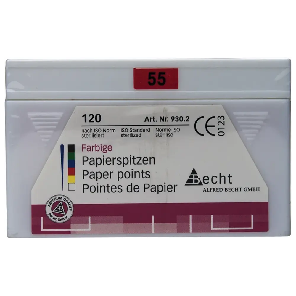 Becht Papierspitzen farbig - Packung 120 Stück ISO 055