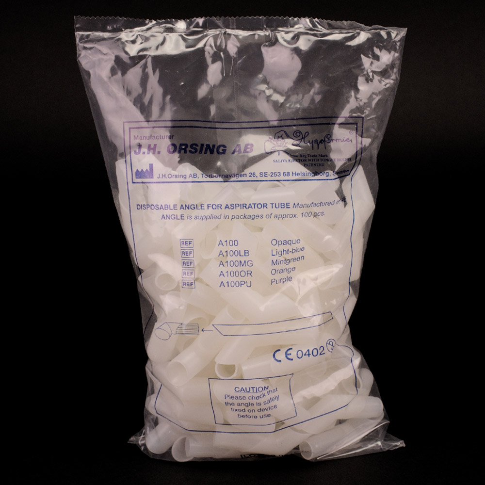Aspirator Tips gebogen opak 100St