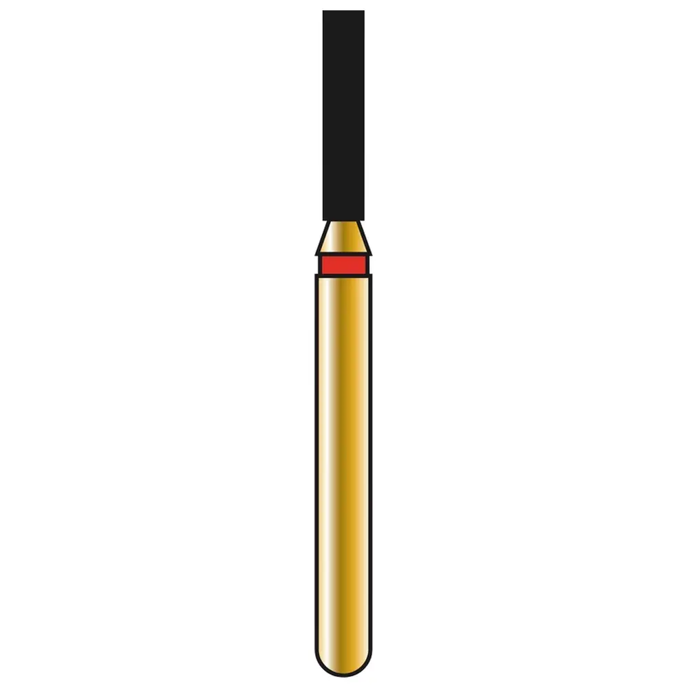 COLTENE DIATECH Diamanten G836 - Packung 5 Stück rot fein (F), FG, Figur 110 Zylinder Kante flach, 6 mm, ISO 012