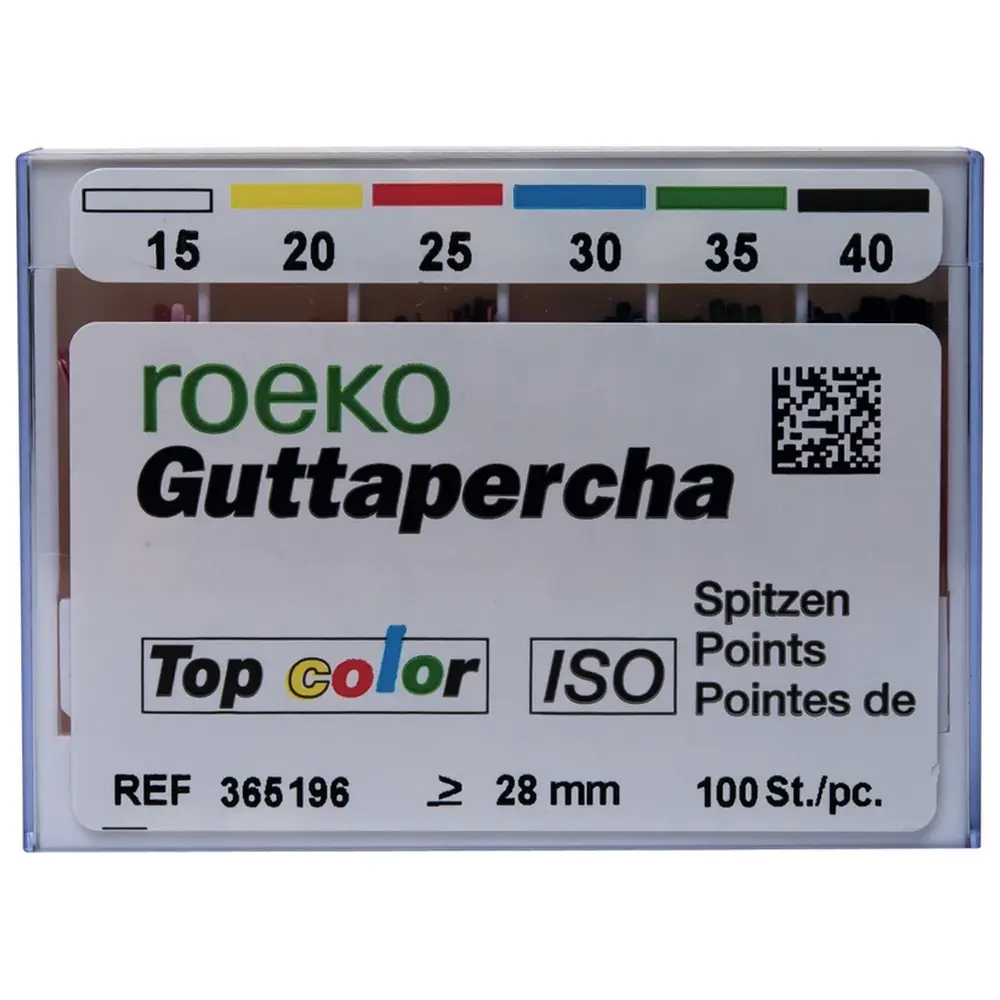 COLTENE roeko Guttapercha Spitzen Top color - Sortiment 100 Stück ISO 015-040