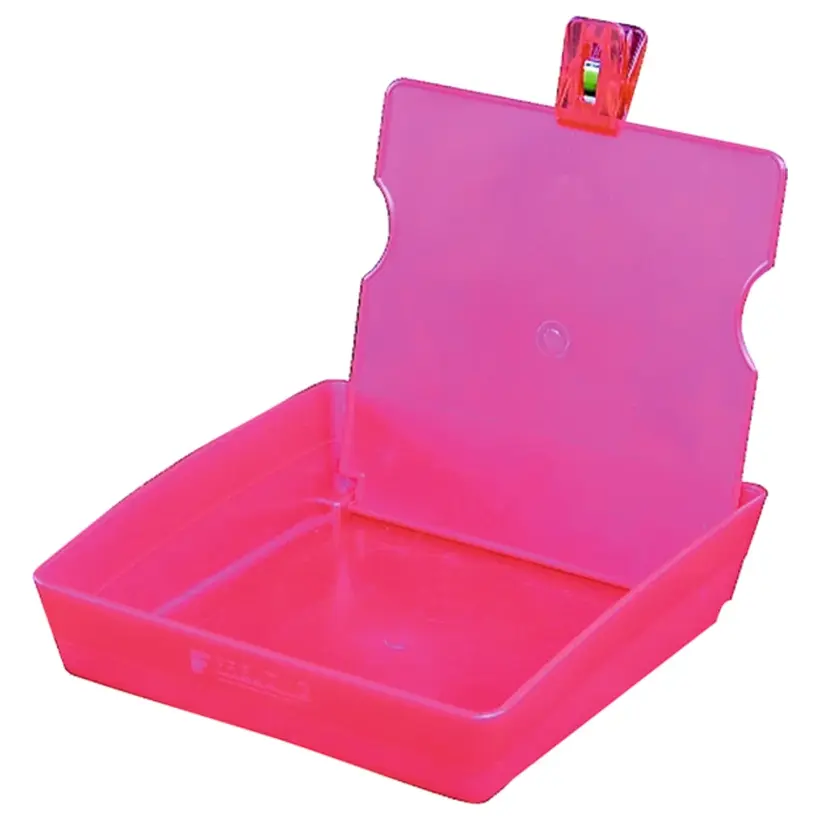 Freuding Labors GmbH Arbeitsschale m.Klammer rot 203x203x60mm St