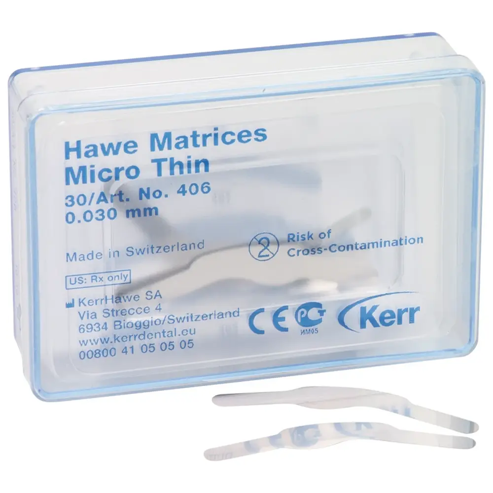 Kerr Matrizen Mikro-Dünn - Packung 30 Stück Stärke 0,03 mm, Nr. 406