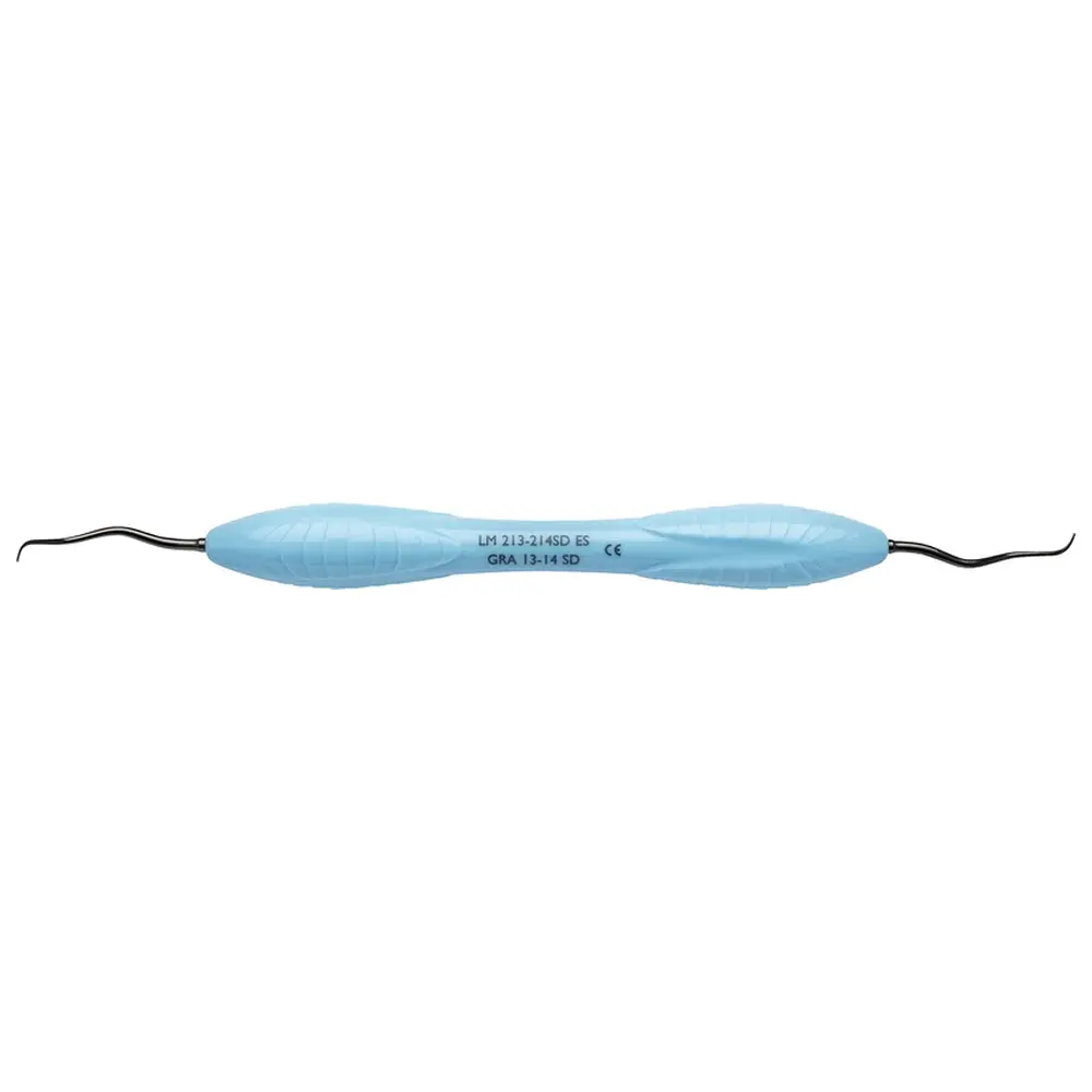 Medicom LM Sharp Diamond™ Gracey Standard - Stück Figur 13/14, Präm./Molaren, hellblau, LM-ErgoSense®-Griff