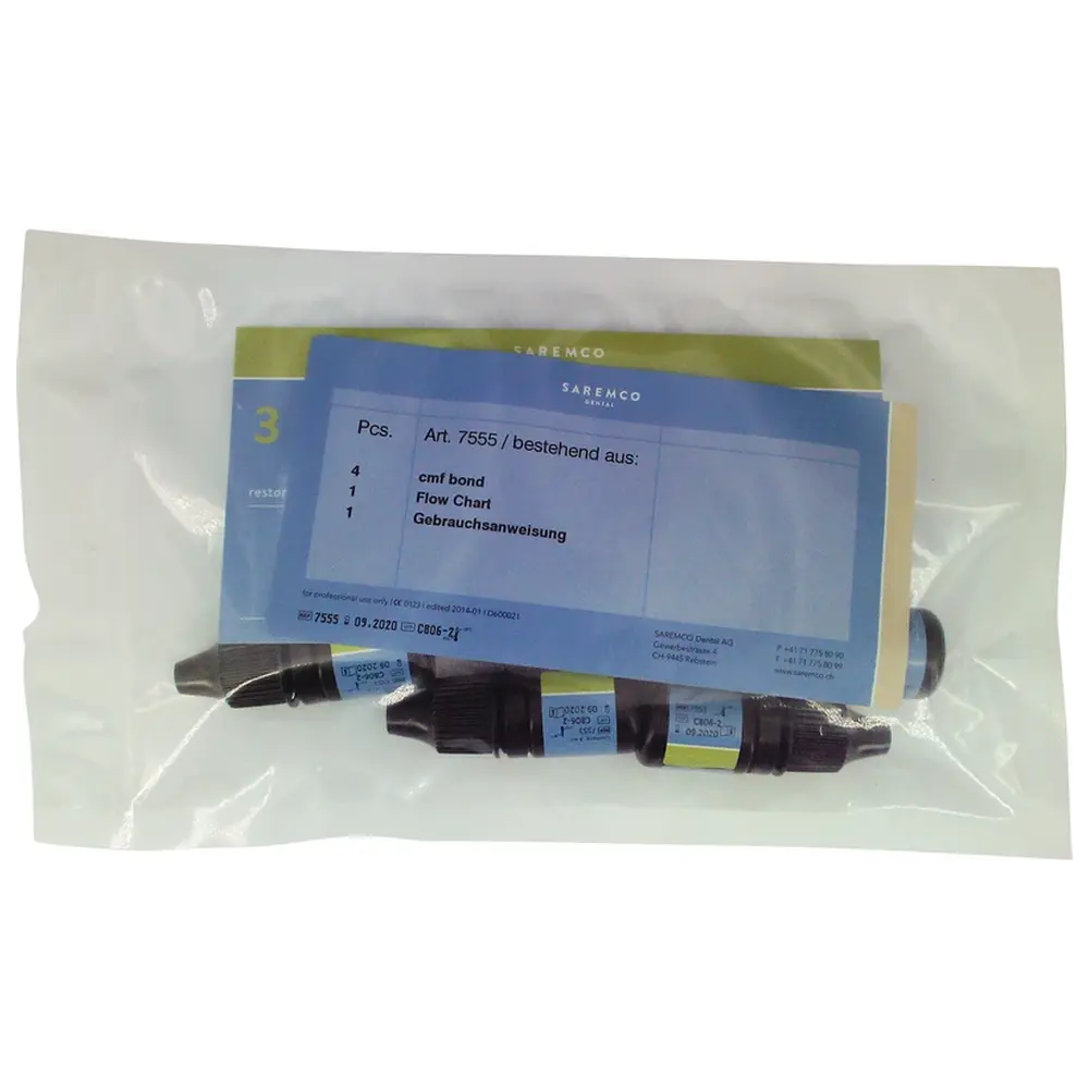 Saremco cmf adhesive system - Packung 4 x 3 ml Flasche Bond Saremco cmf adhesive system - Packung 4 x 3 ml Flasche Bond