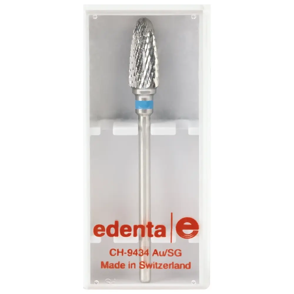 Edenta HM-Fräser Schliff 10 - Stück Kreuzverzahnung, blau standard, HP, Figur 274, 14 mm, ISO 060