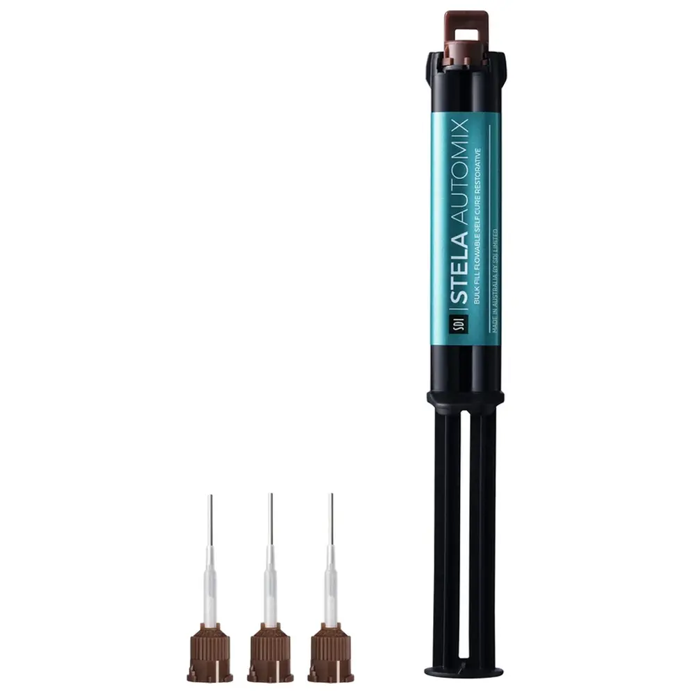 SDI STELA - Packung 8 g Spritze Automix, 15 Mischkanülen SDI STELA - Packung 8 g Spritze Automix, 15 Mischkanülen