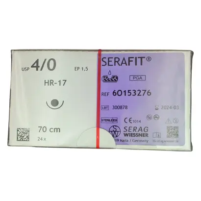 Serag-Wiessner SERAFIT violett 70cm 4/0 HR-17 Pa 24