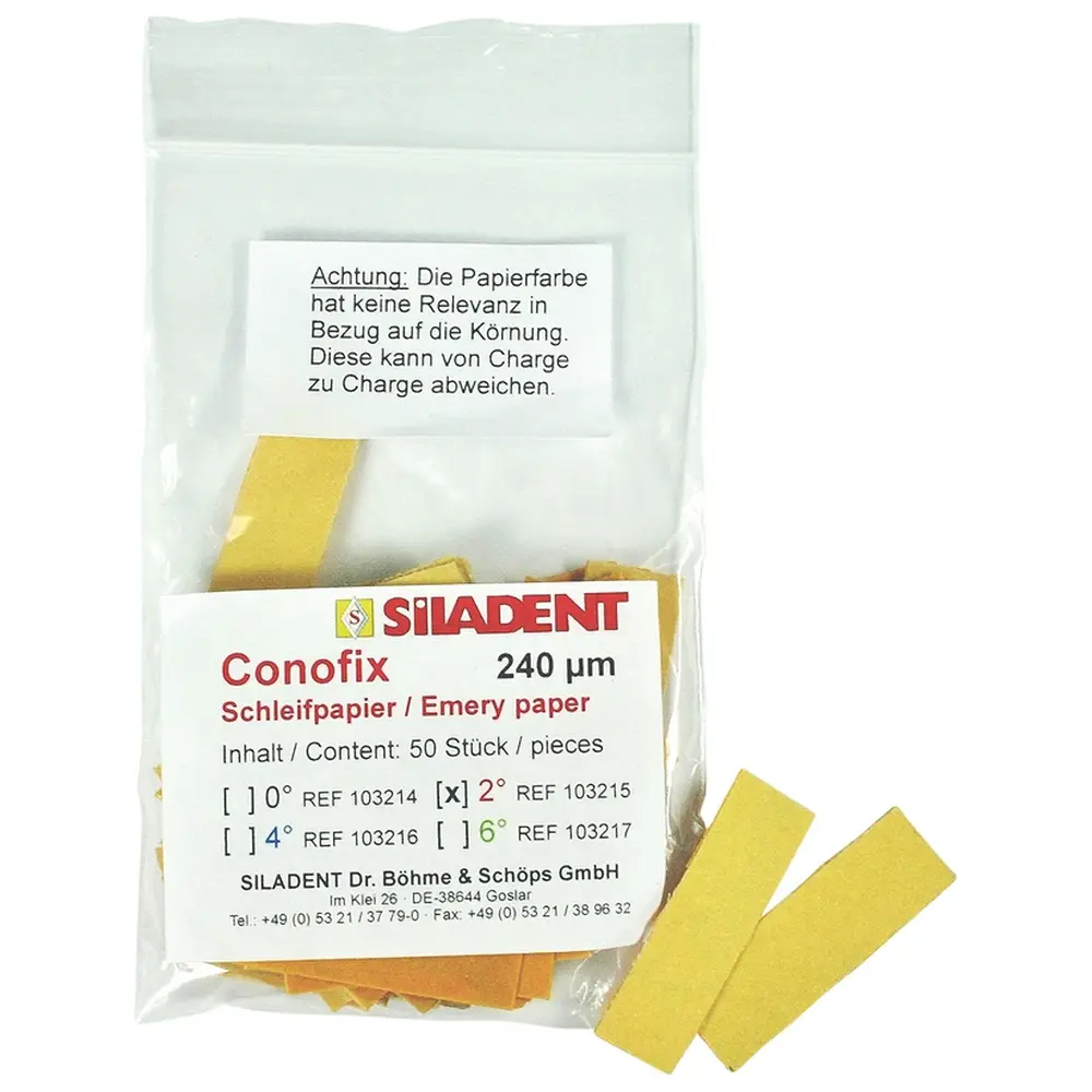 SILADENT Conofix - Packung 50 Stück 2°, 240 µm