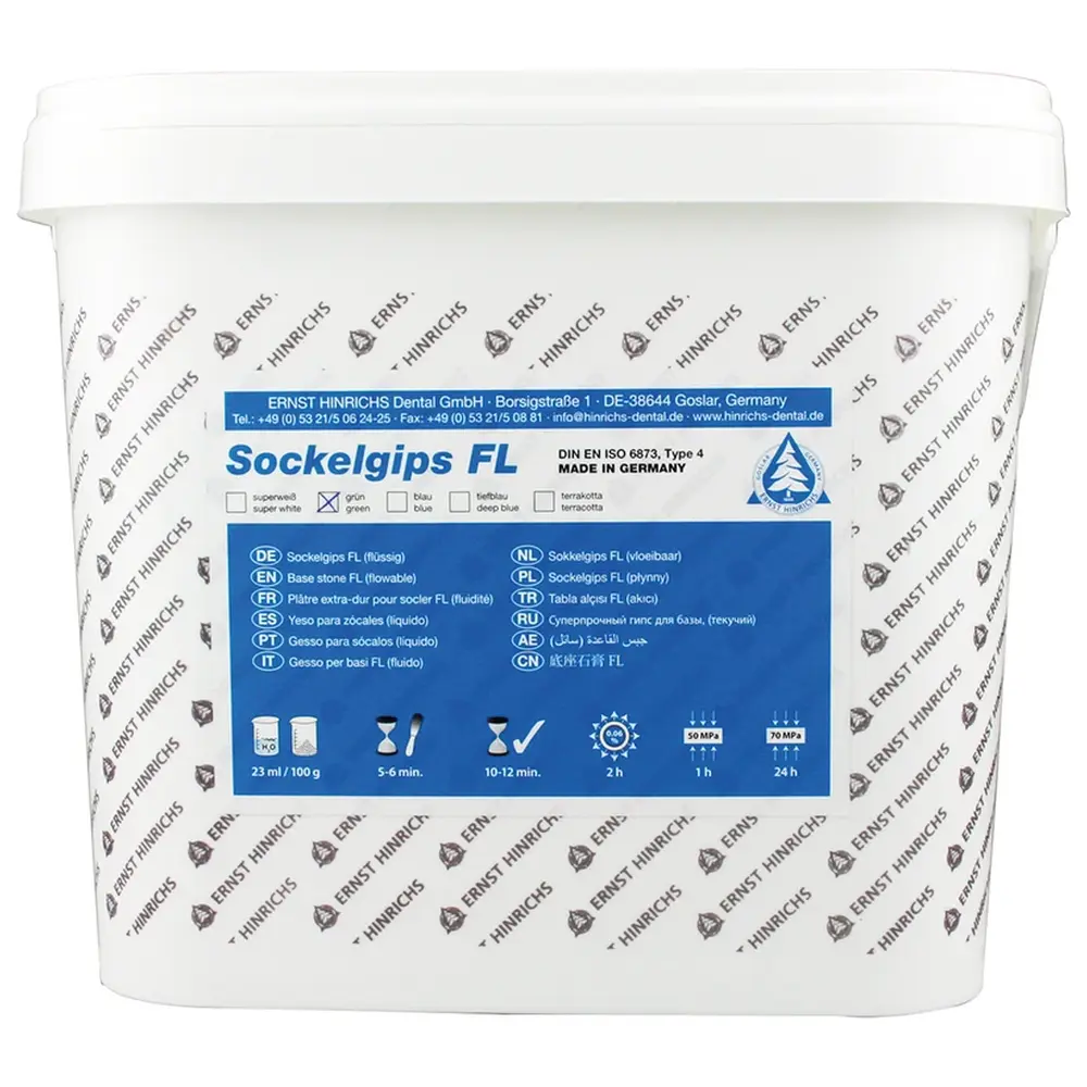 ERNST HINRICHS Sockelgips FL - Eimer 10 kg Sockelgips grün