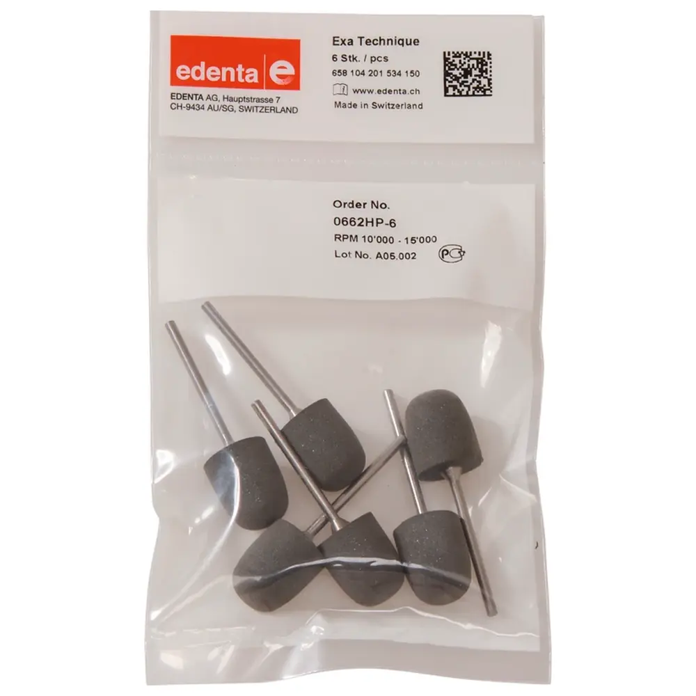 Edenta Exa Technique - Packung 6 Stück grau mittel, HP, Figur 201, 18 mm, ISO 150
