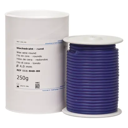 Dentaurum GmbH & Co. KG Wachsdraht soft blau rund D4mm Ro 250g