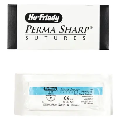 Camark Single Member S.A. Nahtmaterial Seide 4-0NA/C-19 PSN734S Pa 12