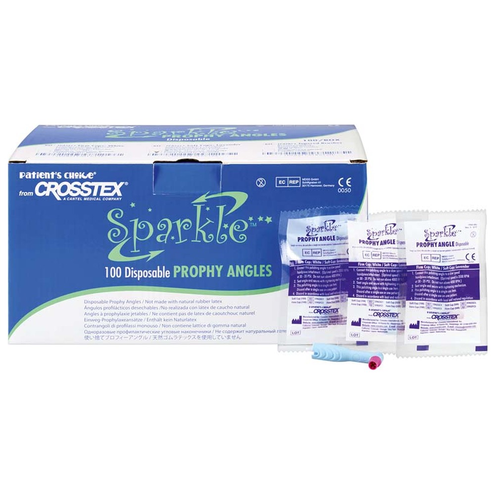Omnia Sparkle® Prophy Angle - Packung 100 Stück Soft lila Omnia Sparkle® Prophy Angle - Packung 100 Stück Soft lila