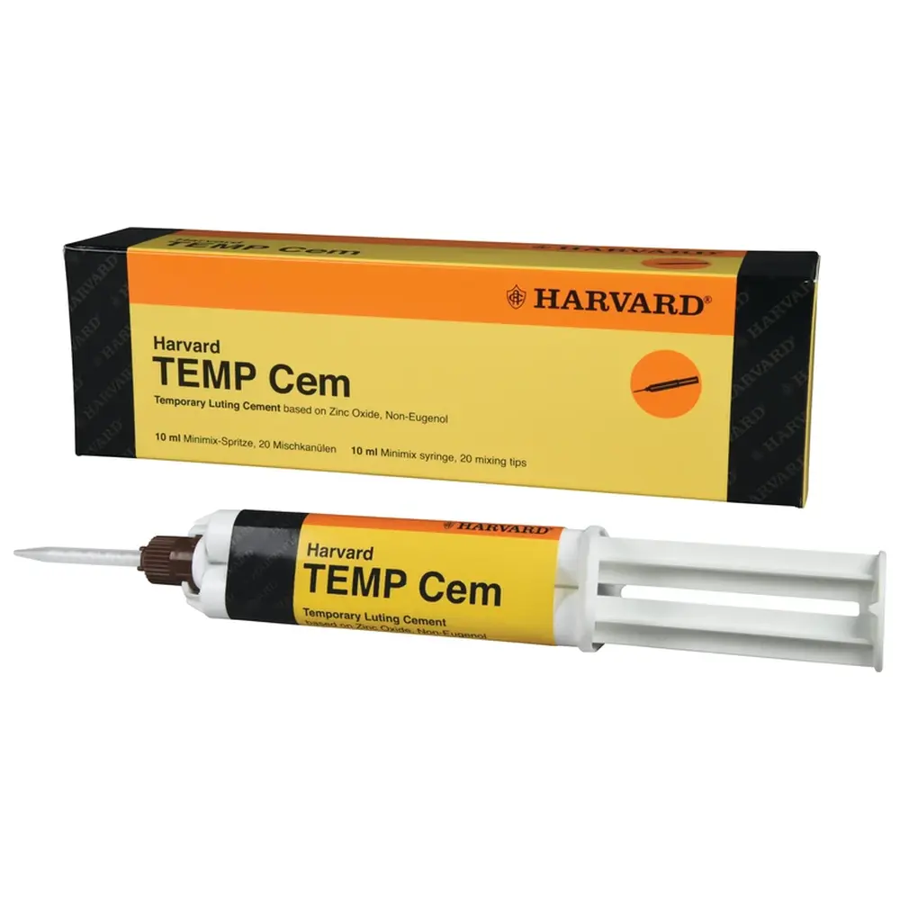 Harvard Dental International Harvard TEMP Cem - Packung 10 ml Harvardmix-Spritze, 20 Mischkanülen