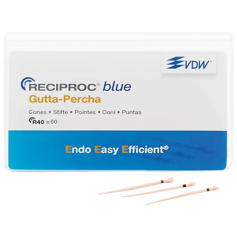VDW RECIPROC® blue Guttaperchaspitzen - Packung 60 Stück ISO 040