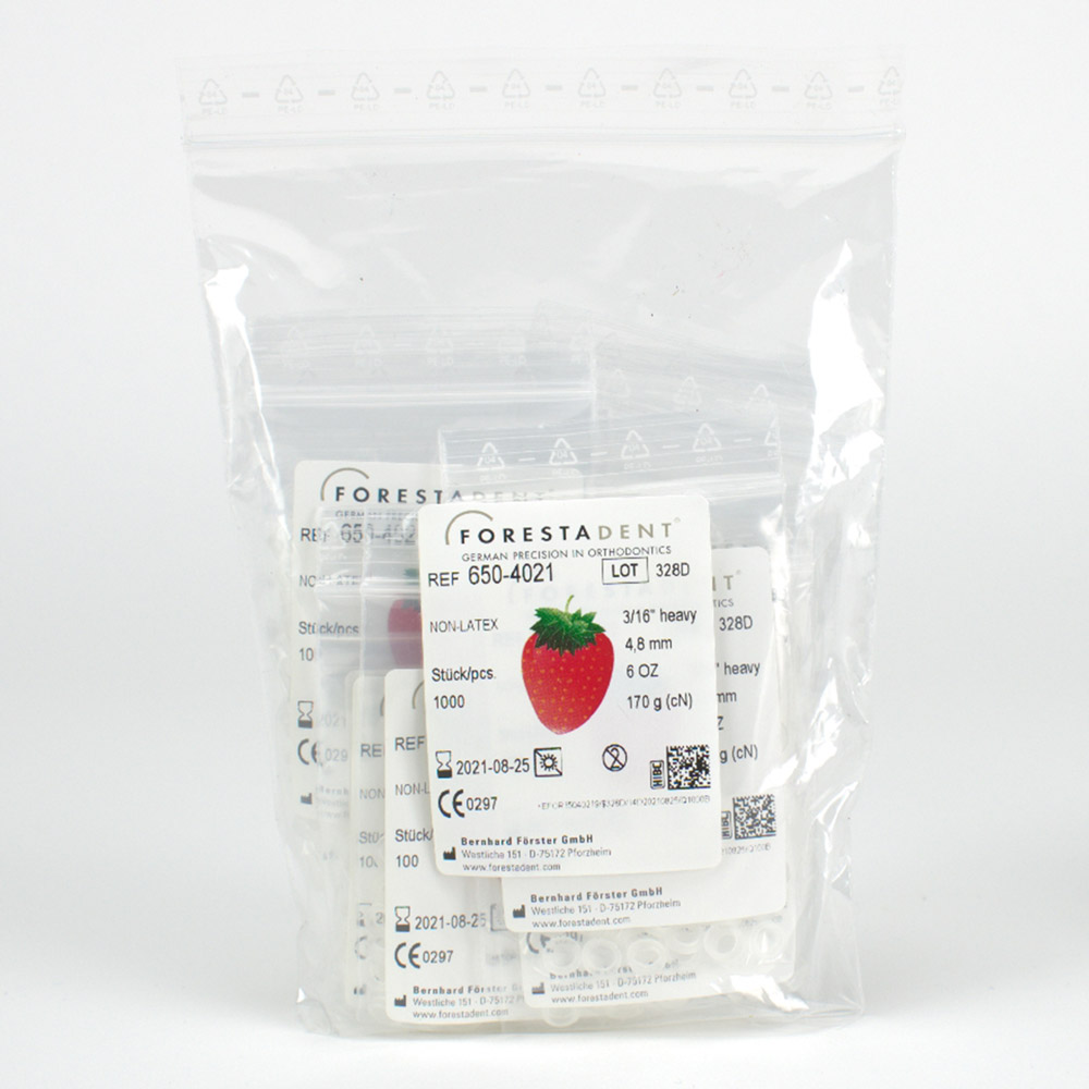 Non-Latex Ringe Erdbeer 1000St