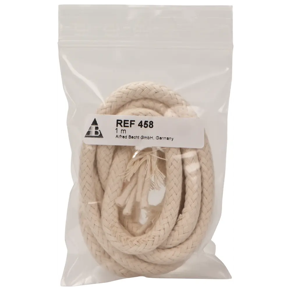 Becht Spirituslampe aus Opalglas - Packung Docht Ø 6 mm, geflochten, Meterware Becht Spirituslampe aus Opalglas - Packung Docht Ø 6 mm, geflochten, Meterware