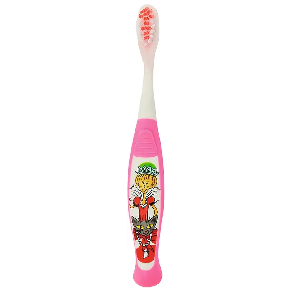 THIENEL Dental Kinderzahnbürsten mit Motiv - Packung 10 Stück Zahnfee, pink