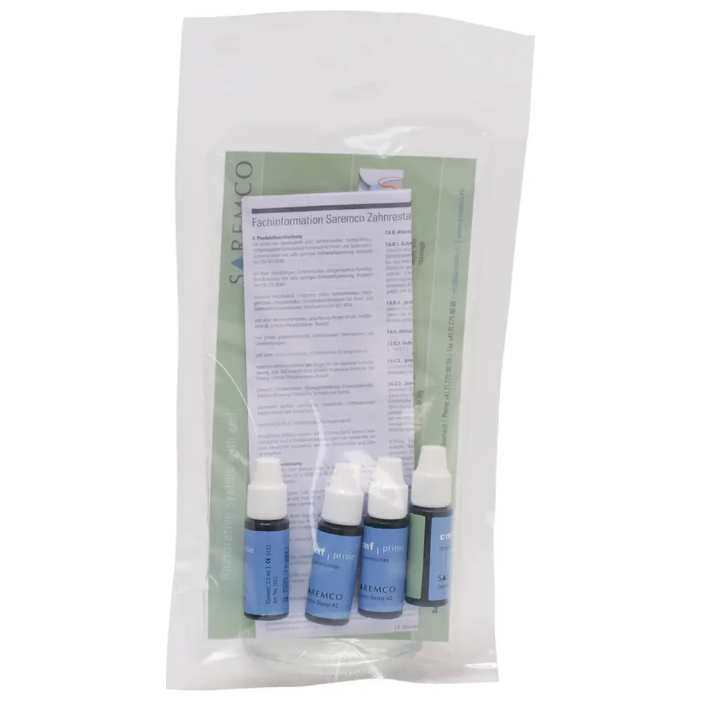 Saremco cmf adhesive system - Packung 4 x 2,5 ml Flasche Prime Saremco cmf adhesive system - Packung 4 x 2,5 ml Flasche Prime