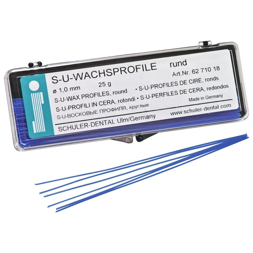 SCHULER-DENTAL S-U-Wachsprofile - Packung 25 g Wachsprofile rund, 1 mm