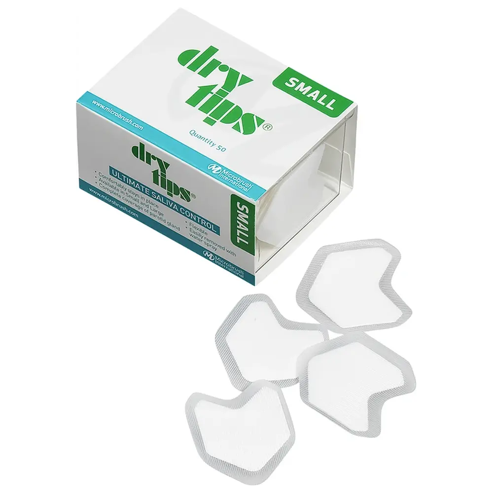 117591_DryTips__Packung_50_Stueck_weiss__klein Microbrush International DryTips® - Packung 50 Stück weiß, klein
