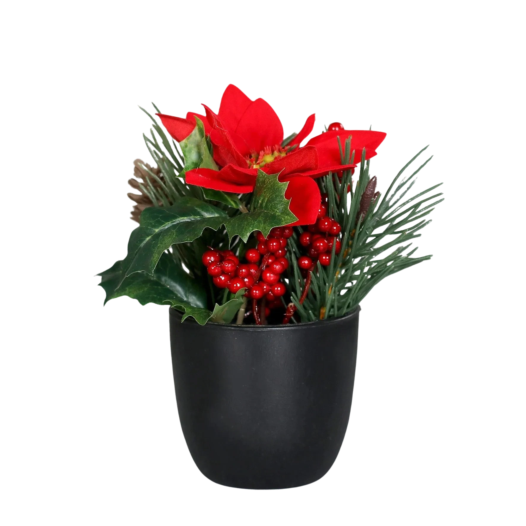 Künstliches Poinsettia-Weihnachtsarrangement - Billy | 20 cm