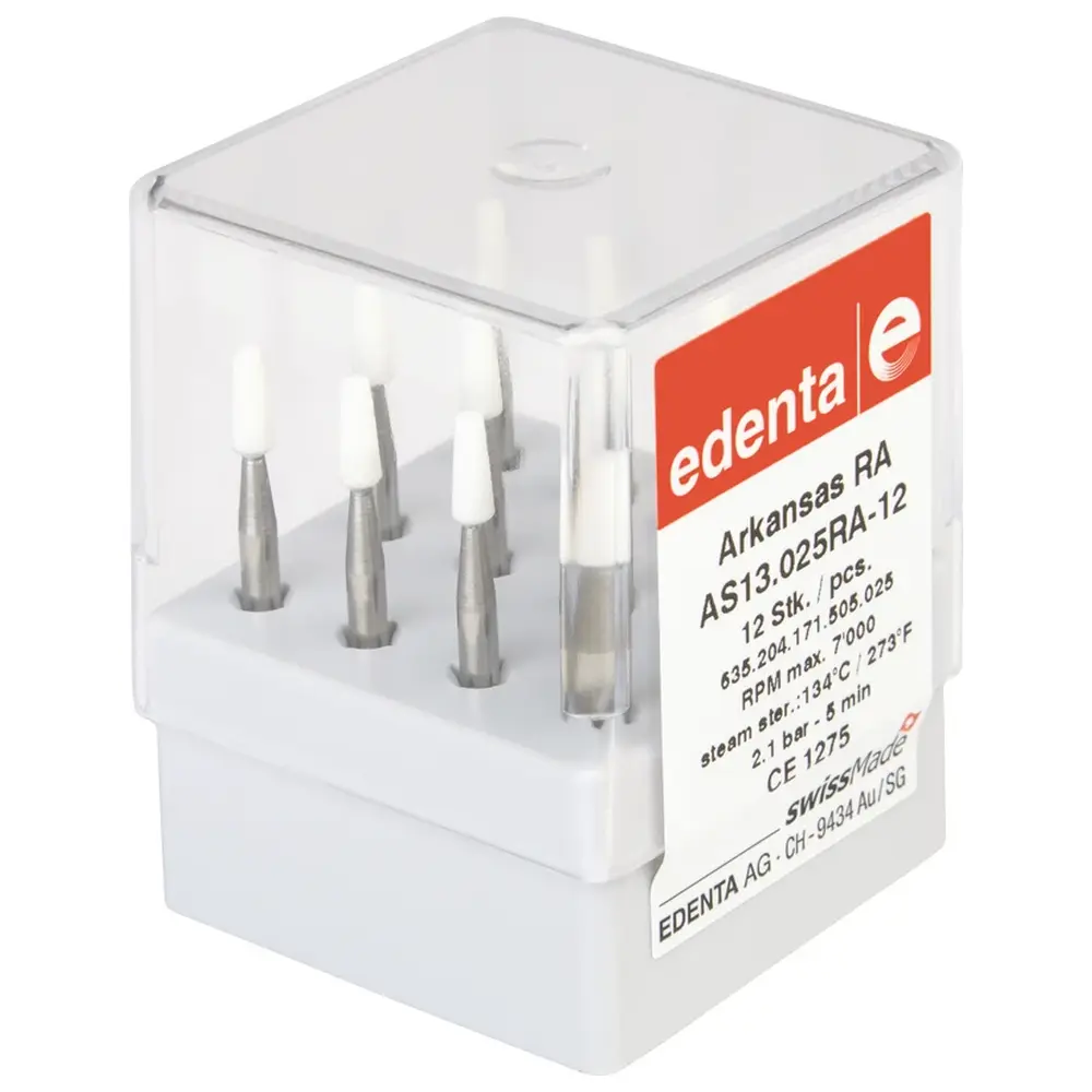 Edenta ARKANSAS - Packung 12 Stück RA, Figur 171, 6 mm, ISO 025