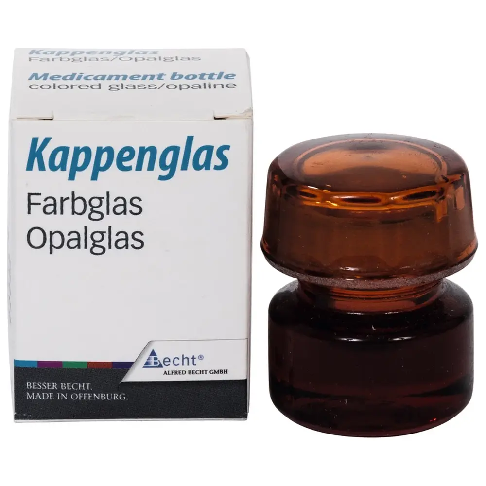 Becht Kappengläser aus Buntglas - Stück braun